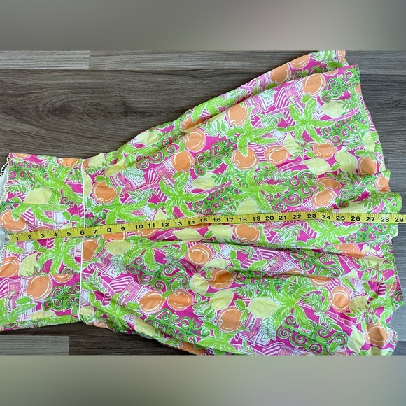 Lilly Pulitzer Lemon Green Pink Crochet Strapless dress Cocktail Party - Picture 6 of 12